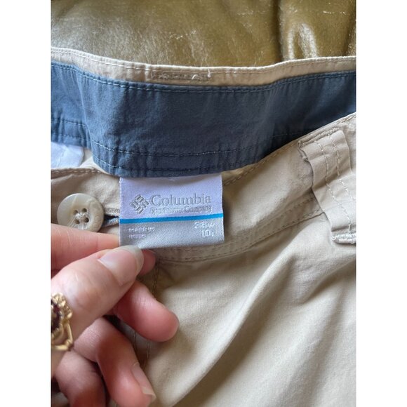 Columbia W38 L10 Cotton Shorts Men's Flat Front  Khaki Tan Chino 10" Inseam - Picture 8 of 9